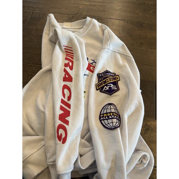 Urban Outfitters White Motocross Phoenix Since 1986 Extreme Hoodie Sweatshirt SM - Picture 7 of 9